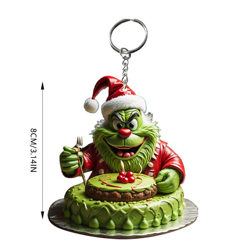Wholesale Christmas Cake Gift Acrylic Keychain