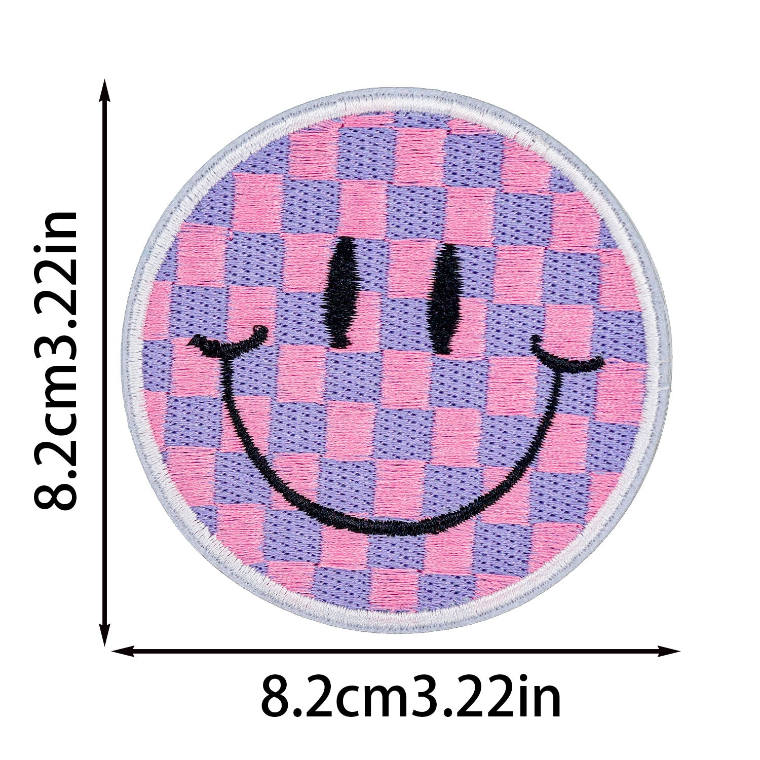 Wholesale Smiley Face Embroider Cloth Stickers Cartoon Round Embroider Stickers