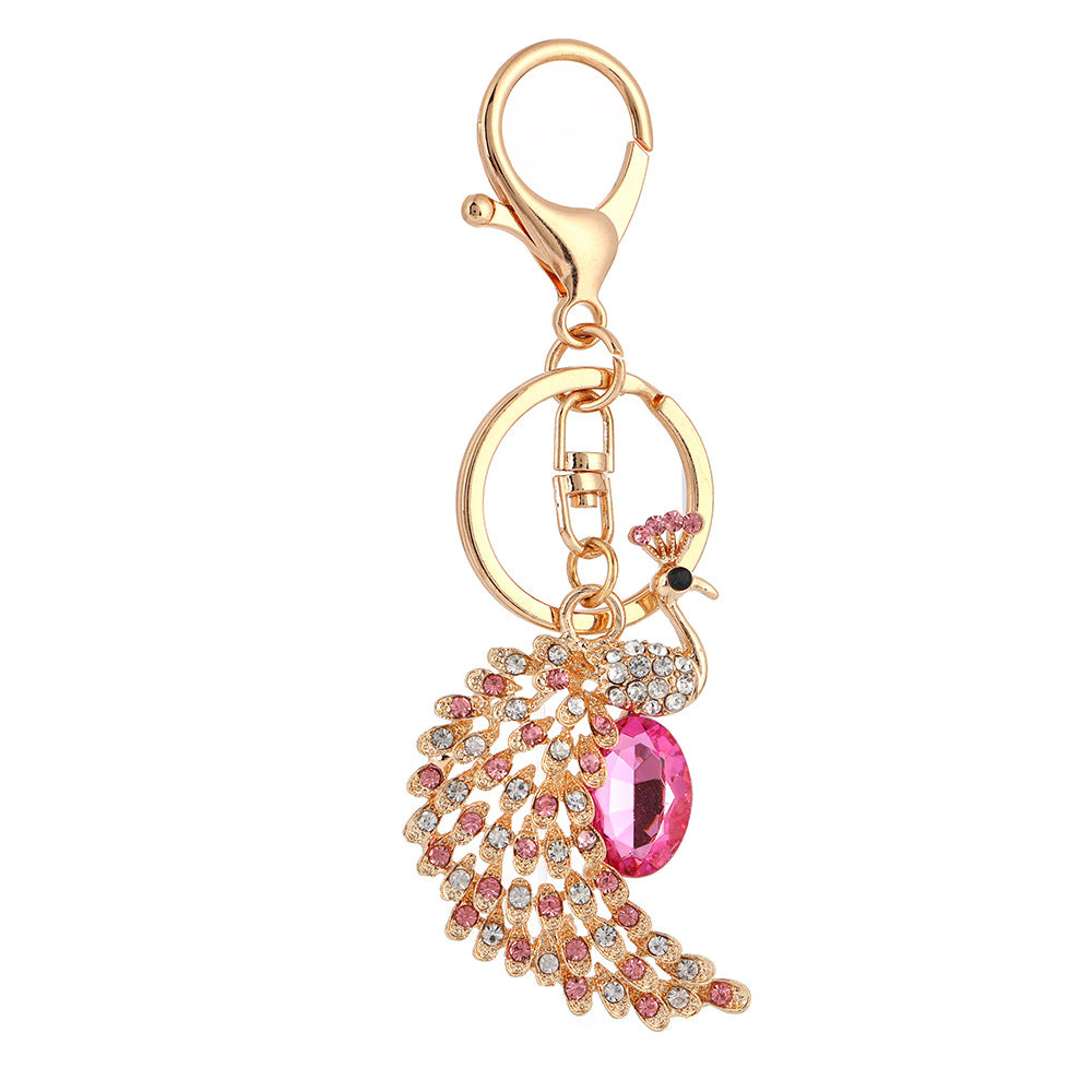 Wholesale Diamond Peacock Keychain