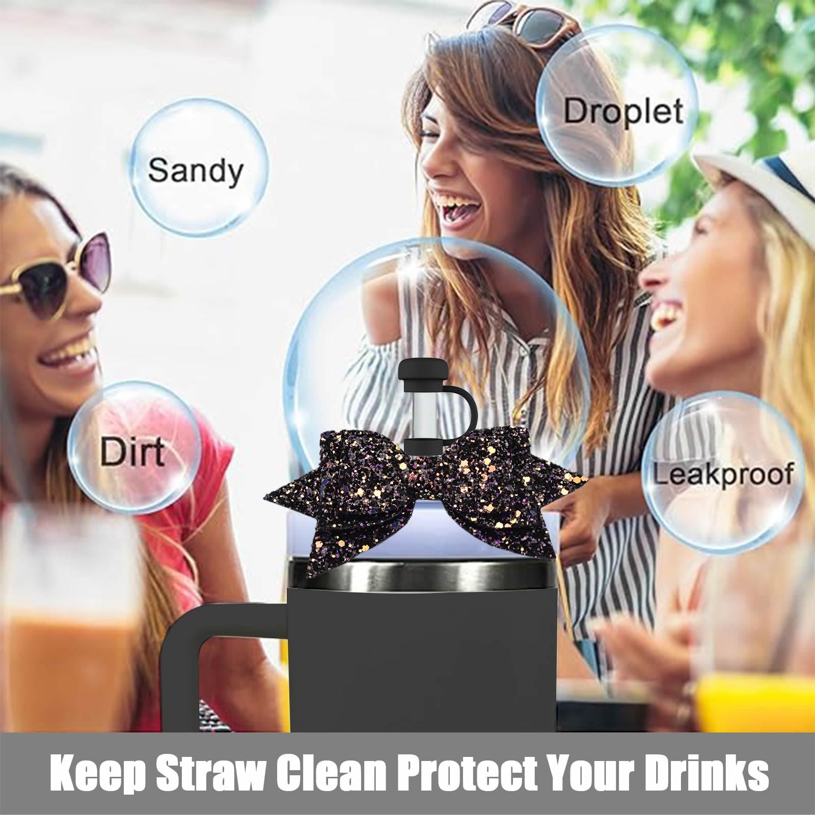 Wholesale 5pcs Ice Cup Bow Straw Hat