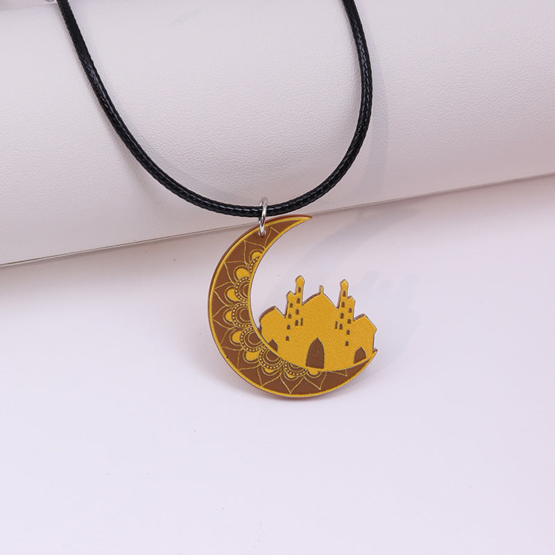 Wholesale Moon Star Acrylic Pendant