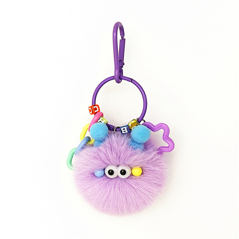 Wholesale Cute cartoon ugly creative small coal ball keychain