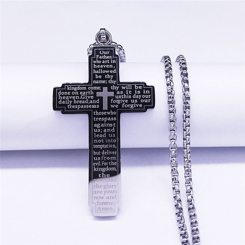 Wholesale Men's Stainless Steel Cross Necklaces