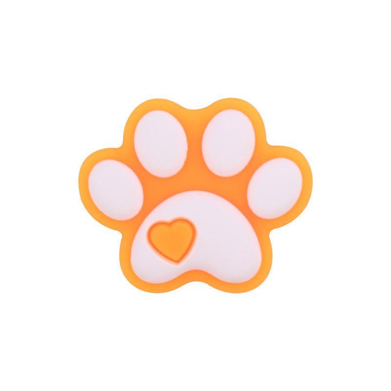 Wholesale of 3PCS Cartoon Dog Paw Silicone Focal Beads