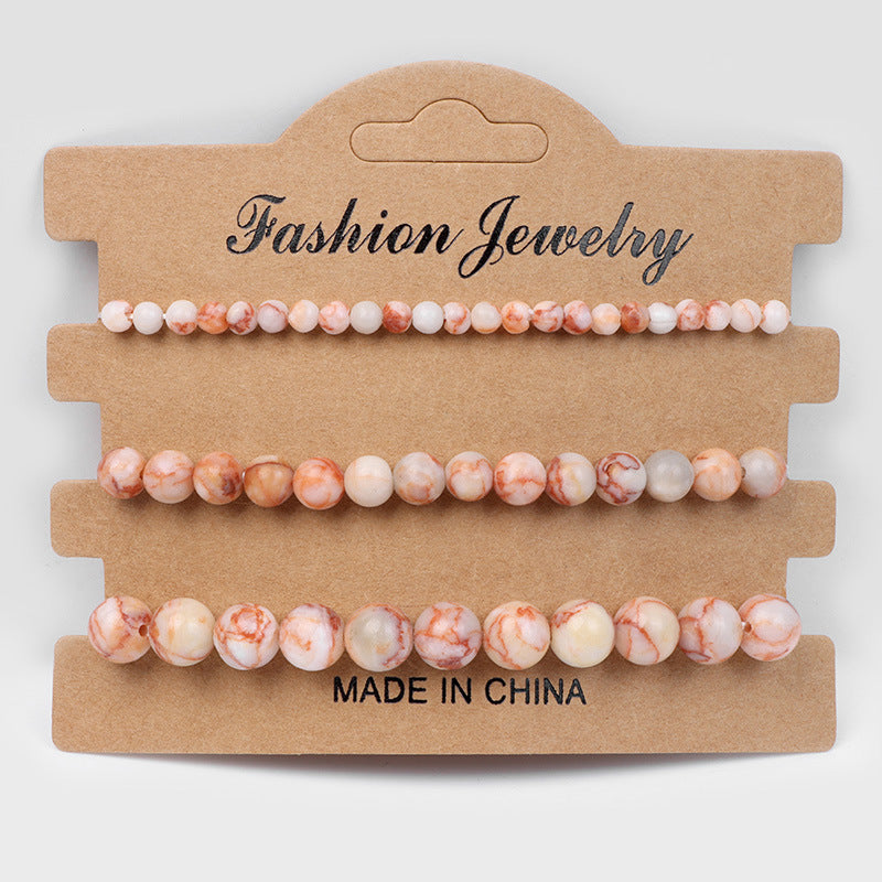 Wholesale 4mm6mm8mm Natural Stone Beads Bracelet