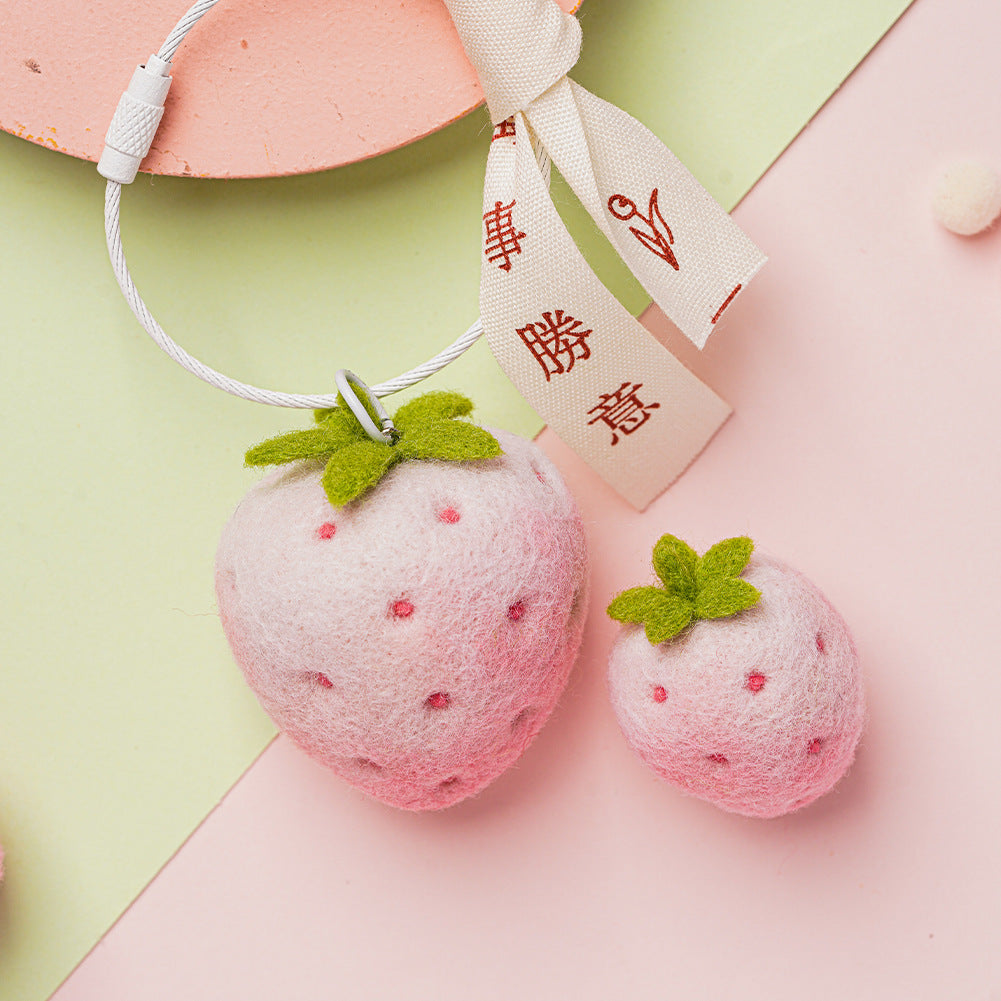 Wholesale Wool Felt Simulated Fruit Keychain