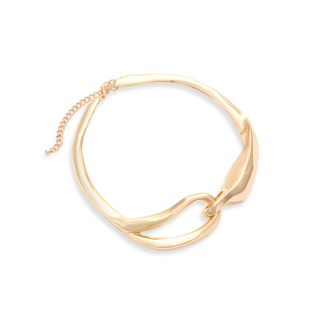 Wholesale Heavy Industry Metal Asymmetric Collar Necklaces