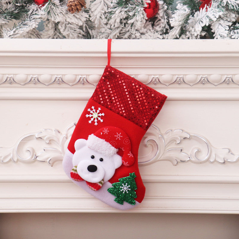 Wholesale 3D Old Man Christmas Stocking Decoration