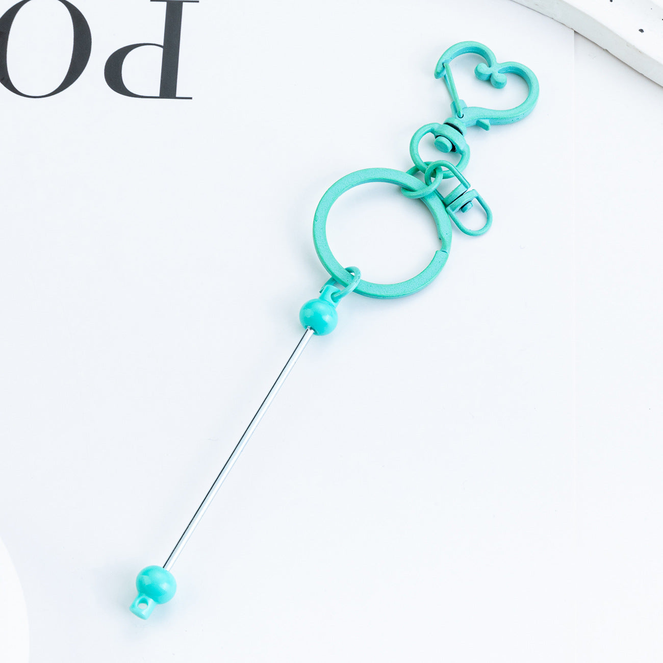 Wholesale DIY Beaded Heart Keychain Pendant Event Commemorative Small Gift Keychain Creative Luggage Pendant Keychain