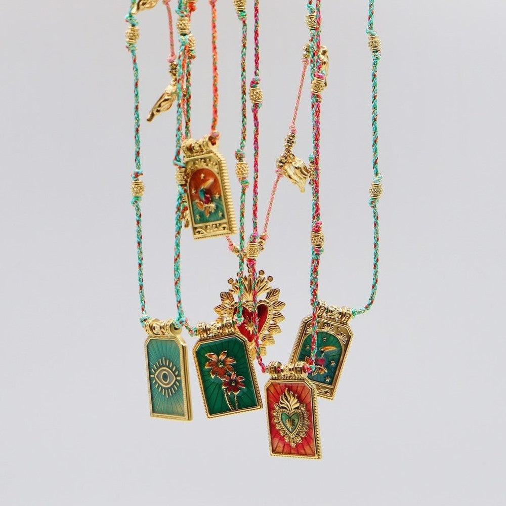Wholesale Art Vintage Tarot Gold Plated Pendant Necklace