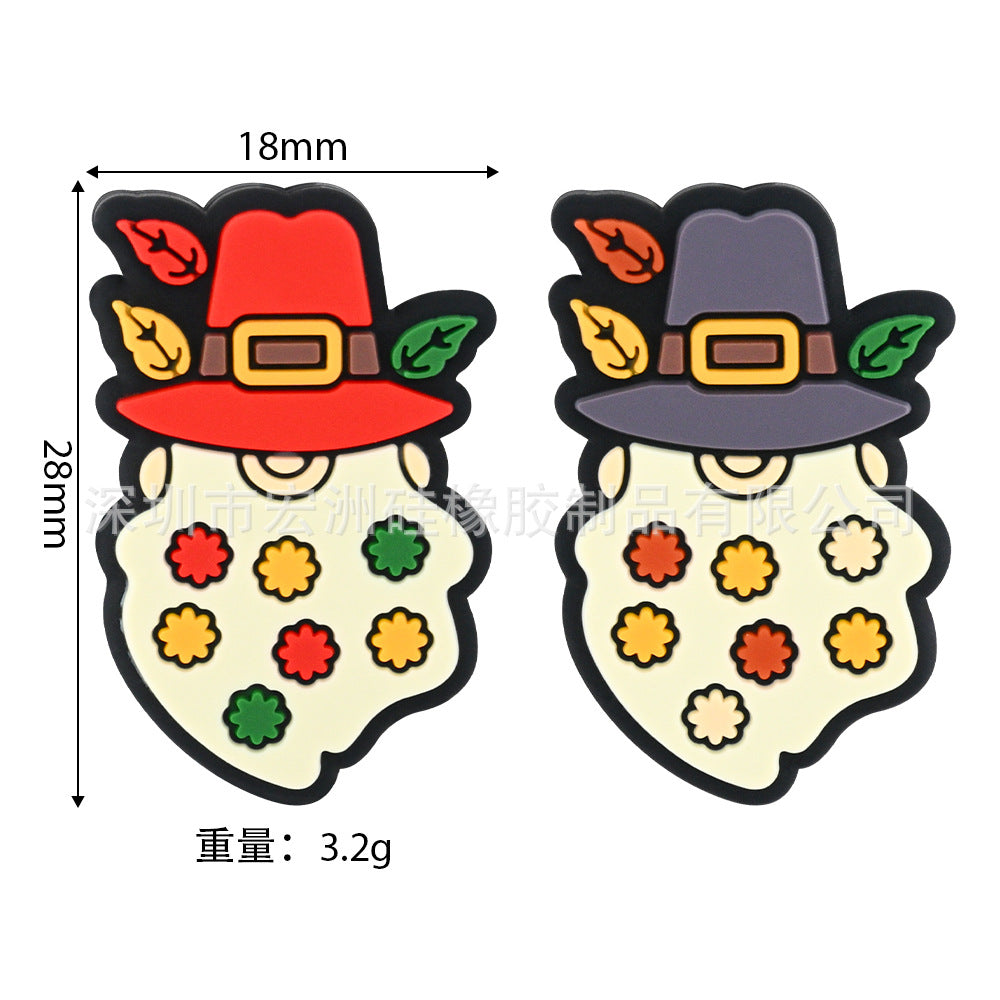 Wholesale 10pcs/ pack Autumn Leaves Elderly Silicone Baby Teething Gel DIY