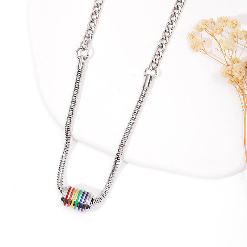Wholesale Rainbow Runner Titanium Steel Necklace