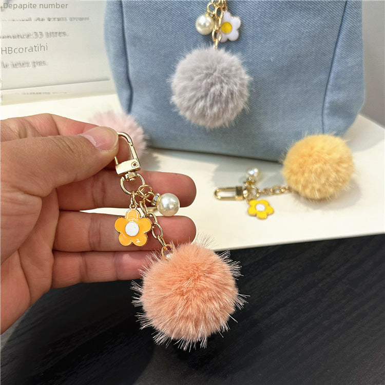 Wholesale Small fresh colorful candy ball keychain