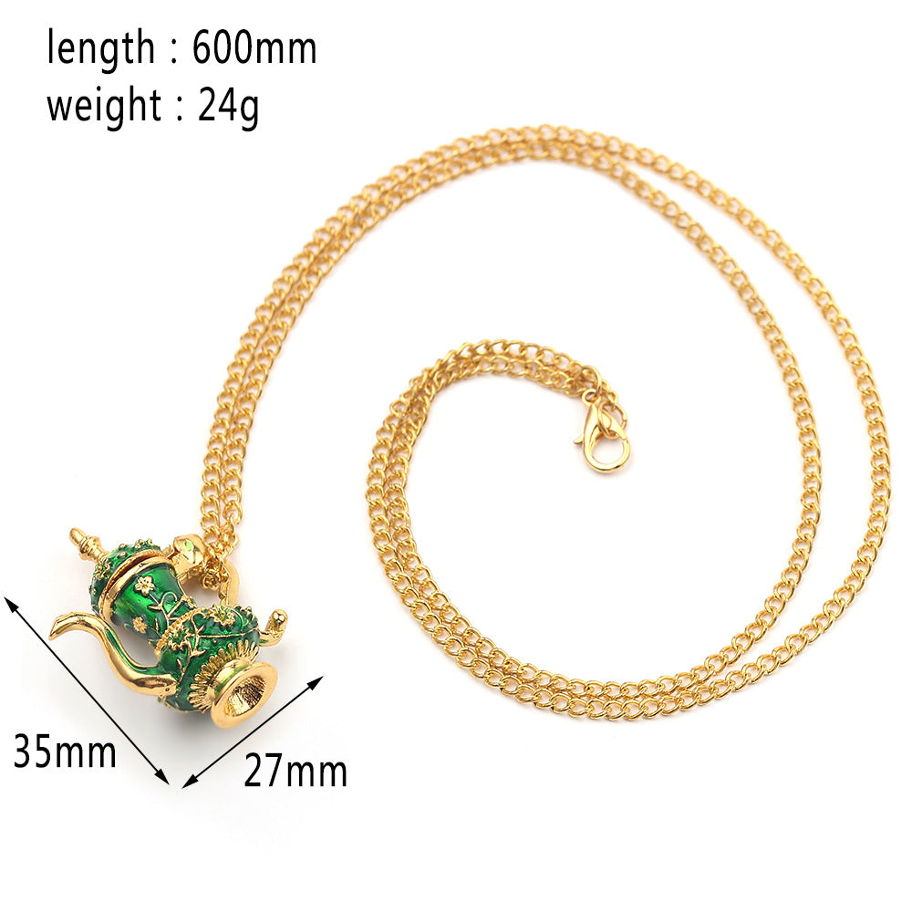 Wholesale Enamel Teacup Alloy Necklaces