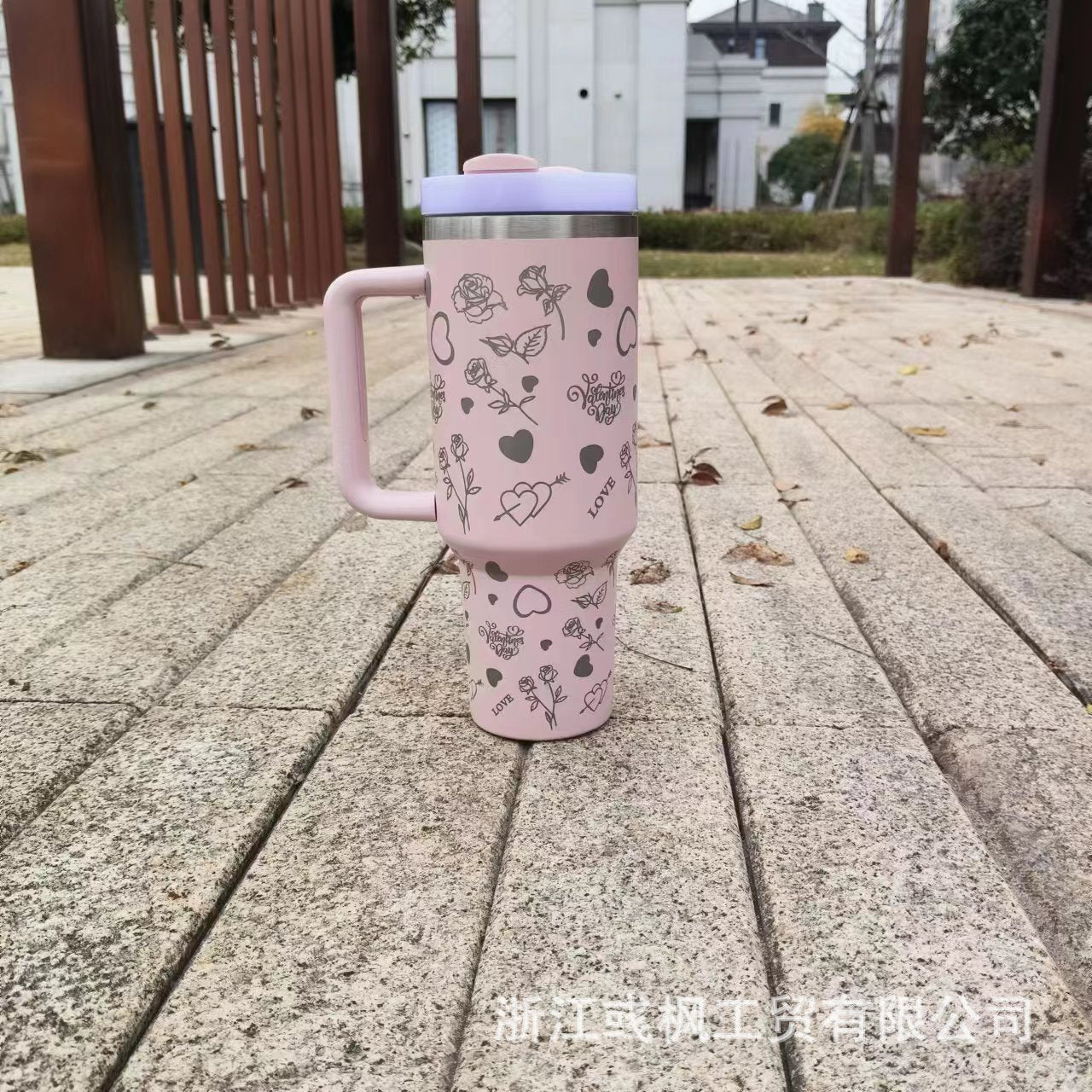 Wholesale 40oz Car Laser Valentine's Day Large Capacity Handle Tumbler Ice Cup