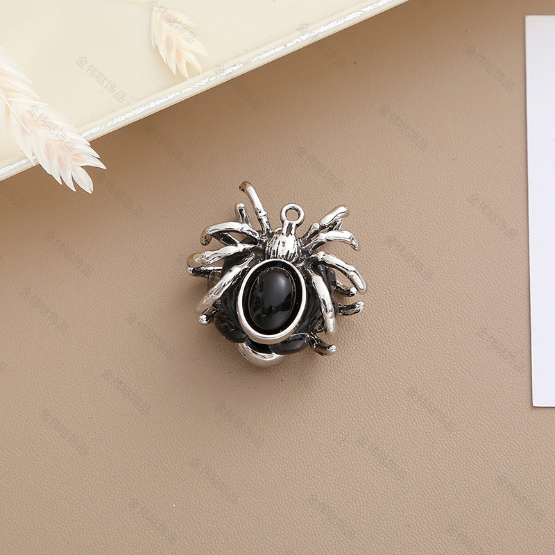 Wholesale 5PCS Black Spider Loch Pottery Mud Diamond Ball