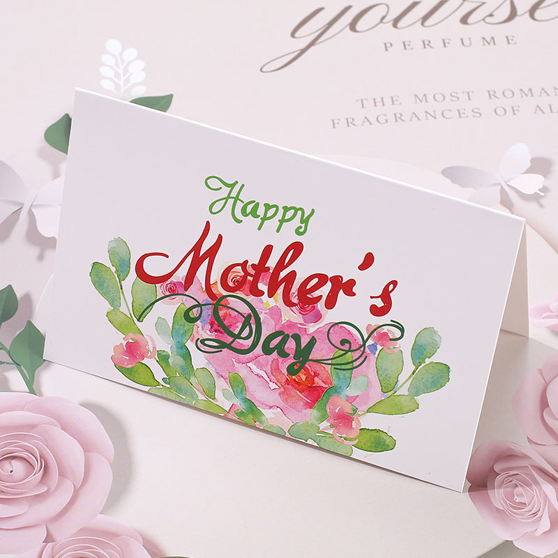 Wholesale of 10pcs/pack Mother's Day Flower Paper Greeting Cards