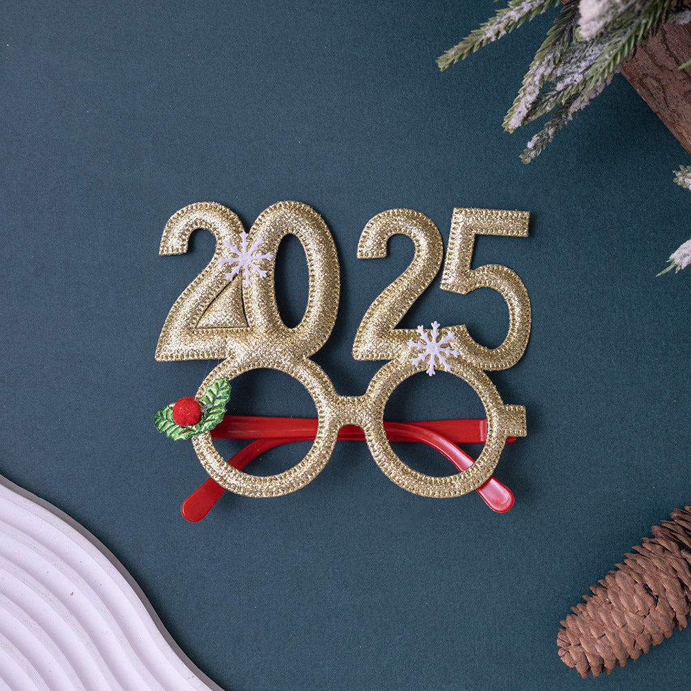 Wholesale 2025 Christmas Glasses New Year Party Headband Ornaments