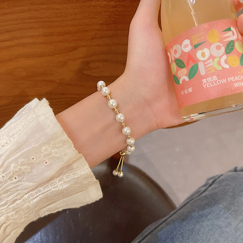 Wholesale Girls Retro Niche Temperament Pearl Bracelet