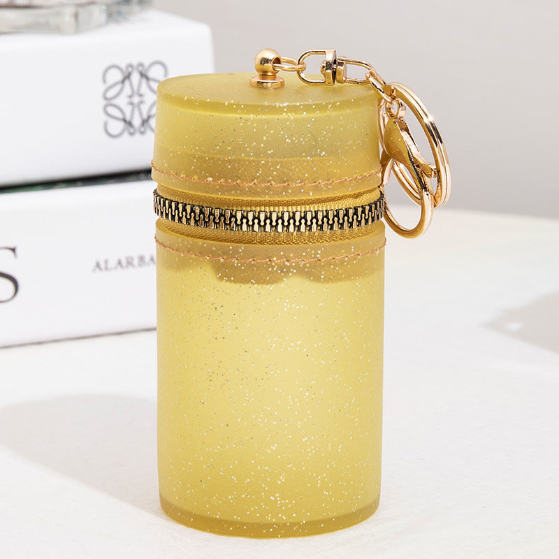 Wholesale PVC Candy Color Lipstick Storage Keychain