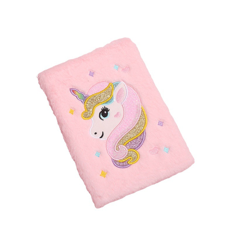 Wholesale Girly Unicorn Notebook Dreamy Cartoon Plush Notepad