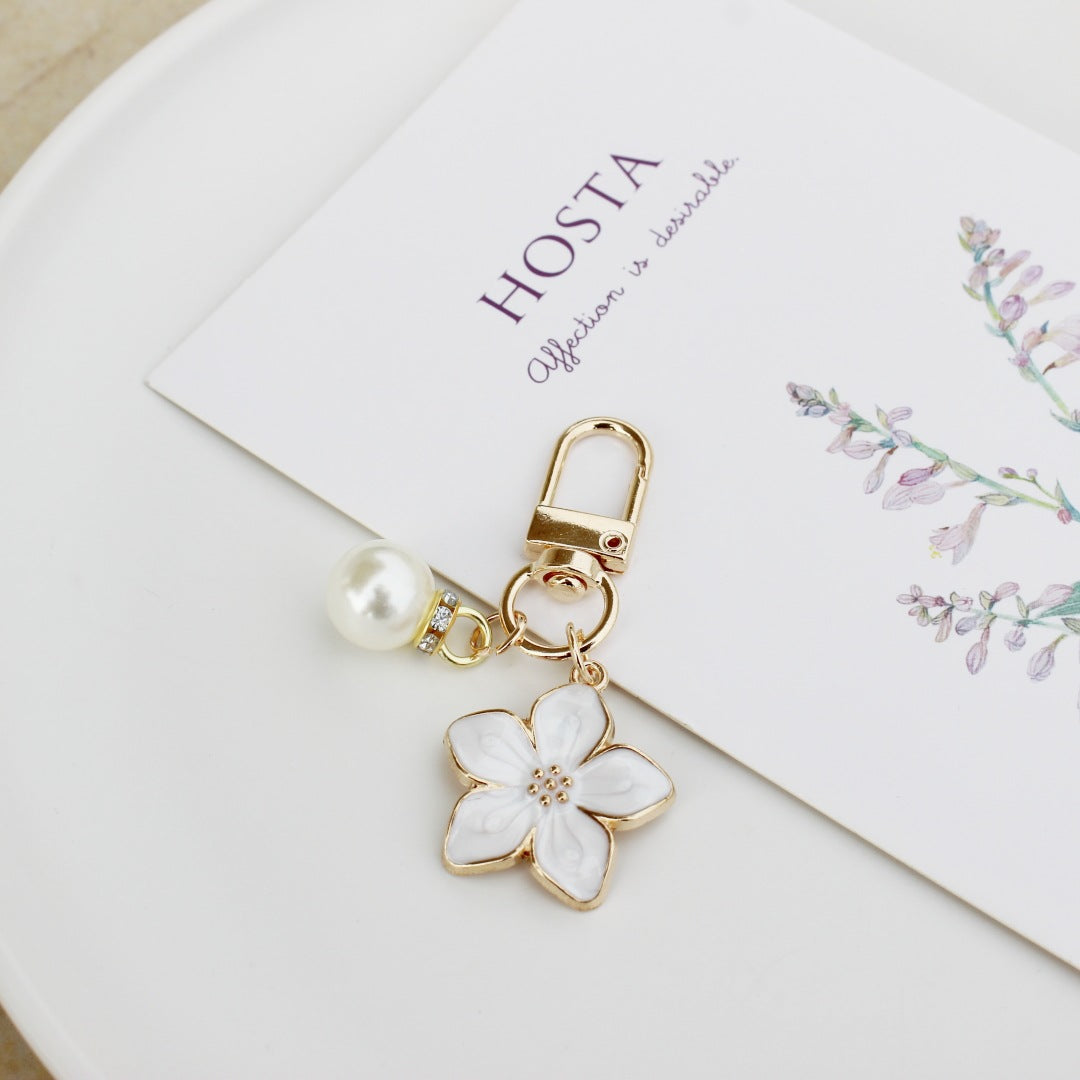 Wholesale  Korean Style Simple Cute Girl Pear Flower Pendant Keychain Bag Pendant Small Gift