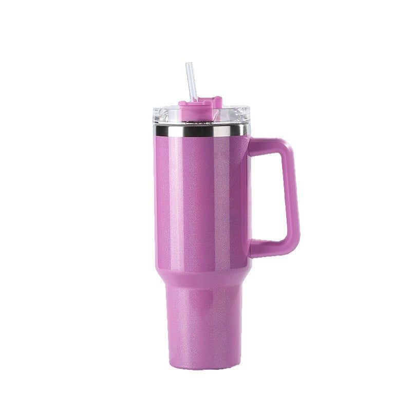Wholesale Tumbler Ice Bullies Cup  Rainbow Paint Gradient Color Thermos Cup Straw Cup 40OZ Car Cup Ice Cup