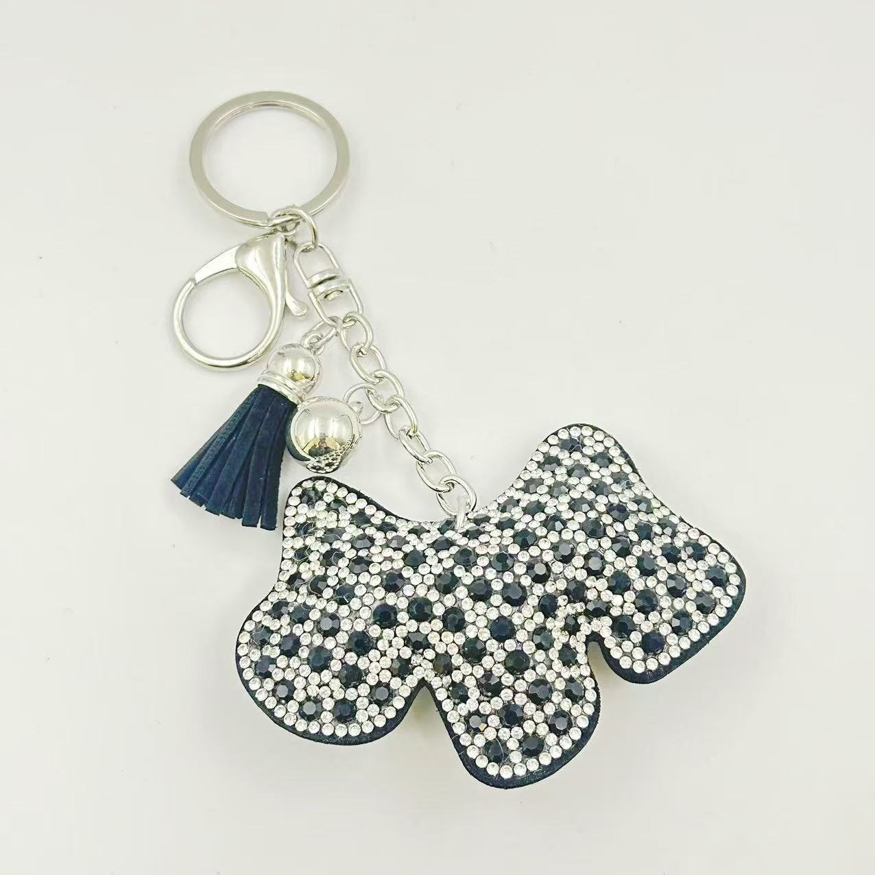 Wholesale  creative cute diamond-studded puppy keychain