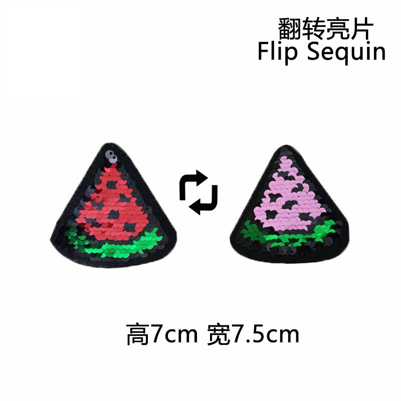 Wholesale Watermelon Sequin Flip Patch Strawberry Flip Sequin Patch