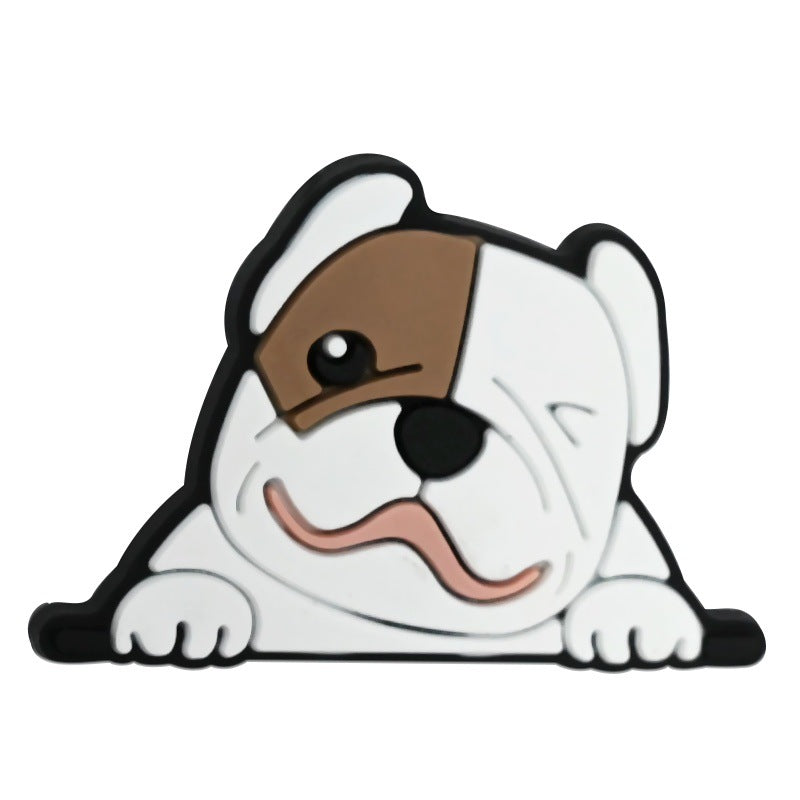 Wholesale  Random 100pcs/pack Cute Cartoon Dog Decorative Soft Rubber Double-Sided Beads