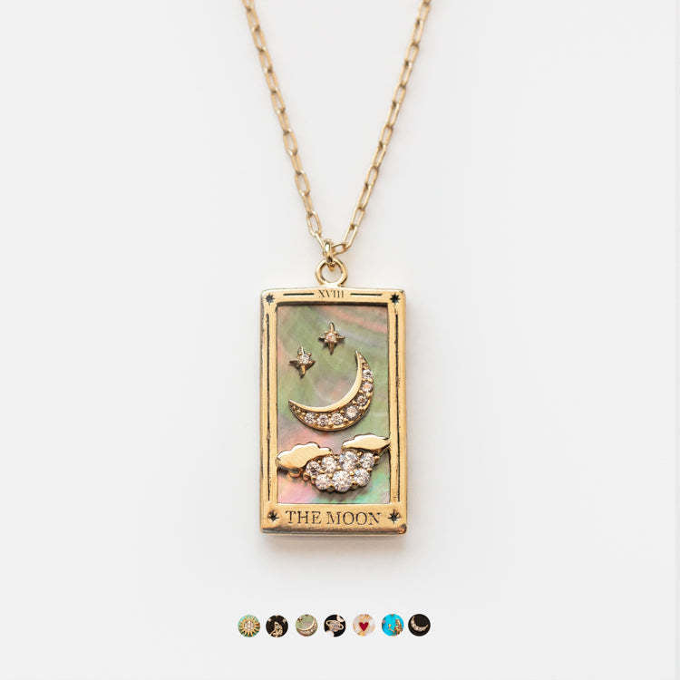 Wholesale TAROT Brand Tarot Necklace with Diamond Drops of Oil Plated with Gold