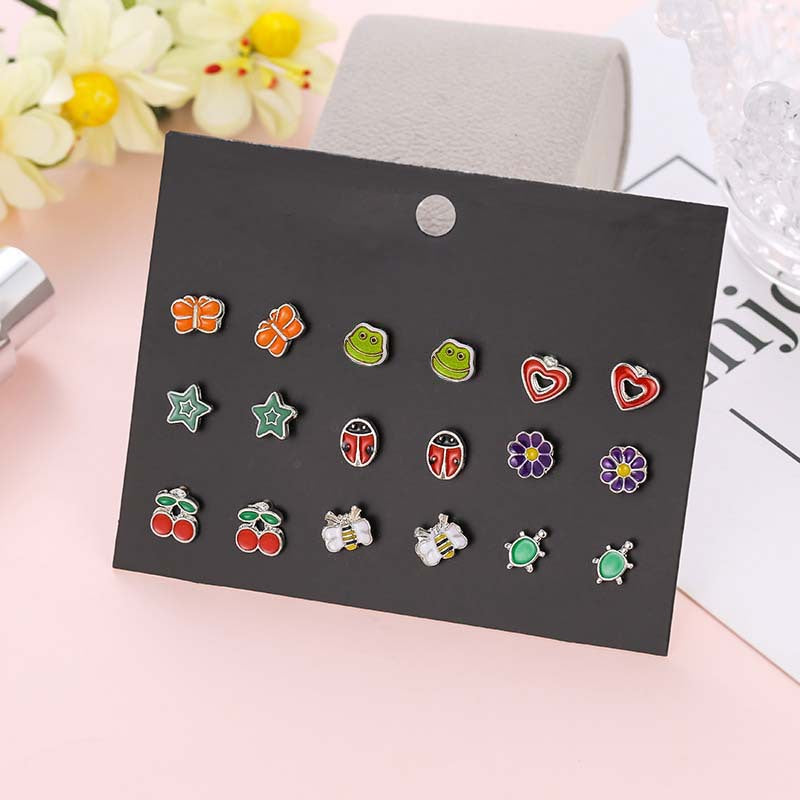 Wholesale Mixed Color Cute Animal Earrings