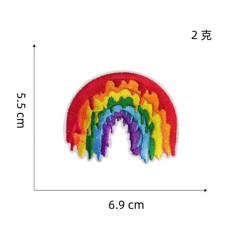 Wholesale DIY Embroidery Cloth Colorful Series Bear Flower Hat Clothes Patch FS