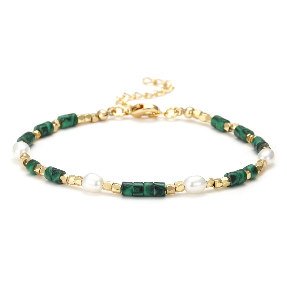 Wholesale Colored Stacked Natural Stone Bracelet