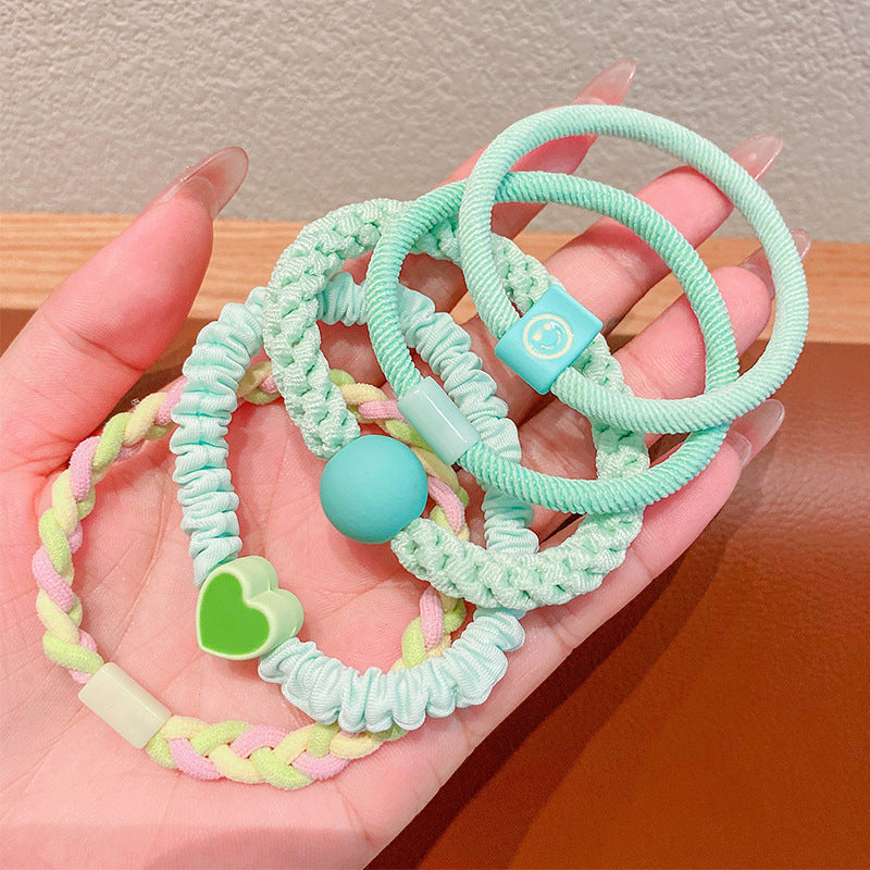 Wholesale Colored Large Circle Children's Hair Free Rubber Band Hair Rope