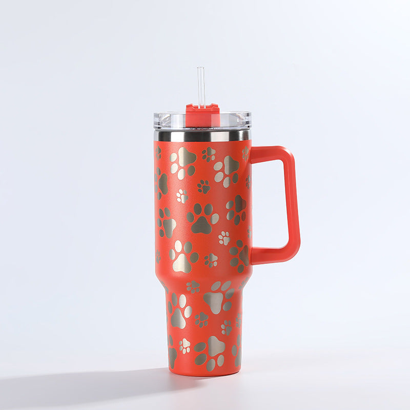 Wholesale Tumbler Ice Bullies Cup  Laser Cat Claw Vacuum Cup Straw Cup 40OZ Car Cup Ice Cup