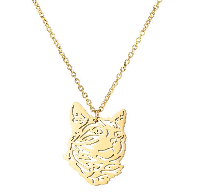 Wholesale Cute Hollow Small Animal Cat Hummingbird Wolf Necklace