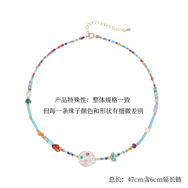 Wholesale Bohemian Beaded Medieval Necklace Collarbone Chain