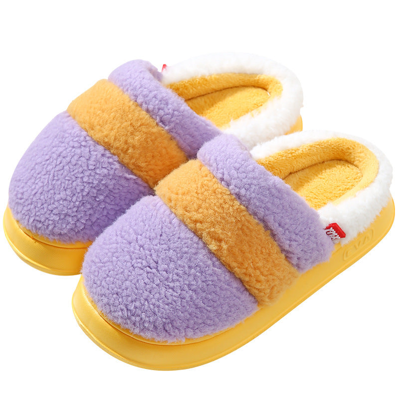 Wholesale warm non-slip autumn and winter indoor home furnishing feeling fur slippers
