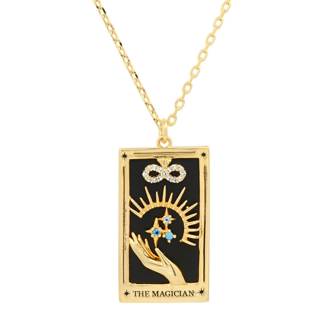 Wholesale TAROT Brand Tarot Necklace with Diamond Drops of Oil Plated with Gold
