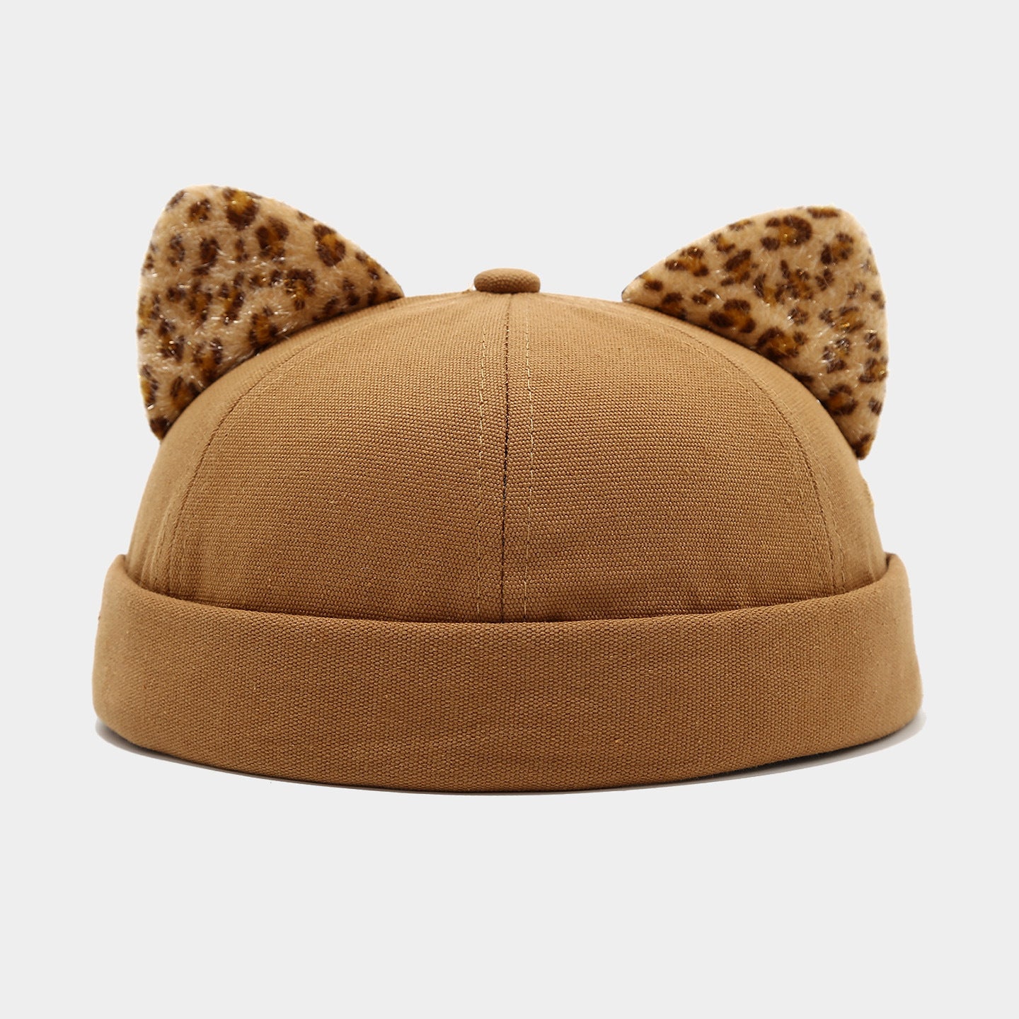 Wholesale Literary Fresh Fashion Leopard Print Ear Melon Cap Land Cap Sailor Cap