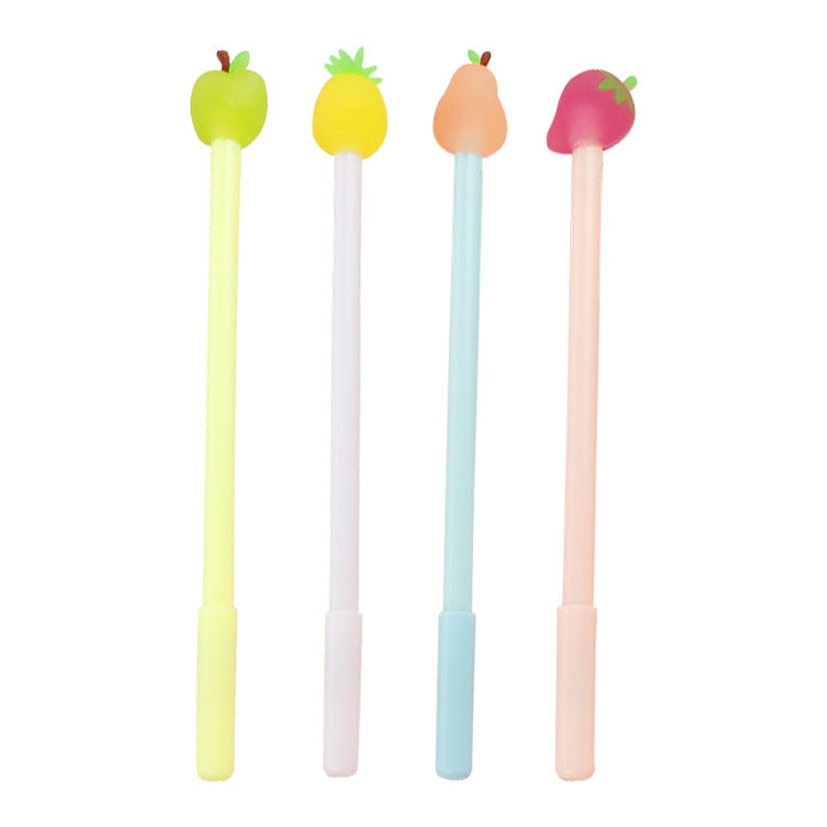 Wholesale Creative Fruit Gel Pens Learning Stationery Office Supplies Plastic Signature Pens