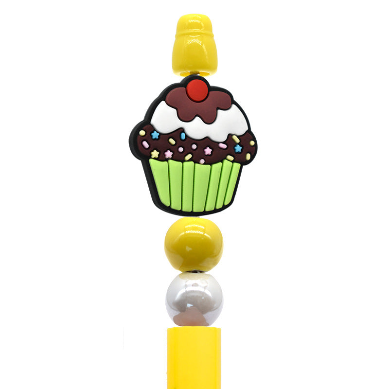 Wholesale Ranbom100pcs/pack  Donut Series Beaded DIY Accessories Pen Decoration Pvc Bead