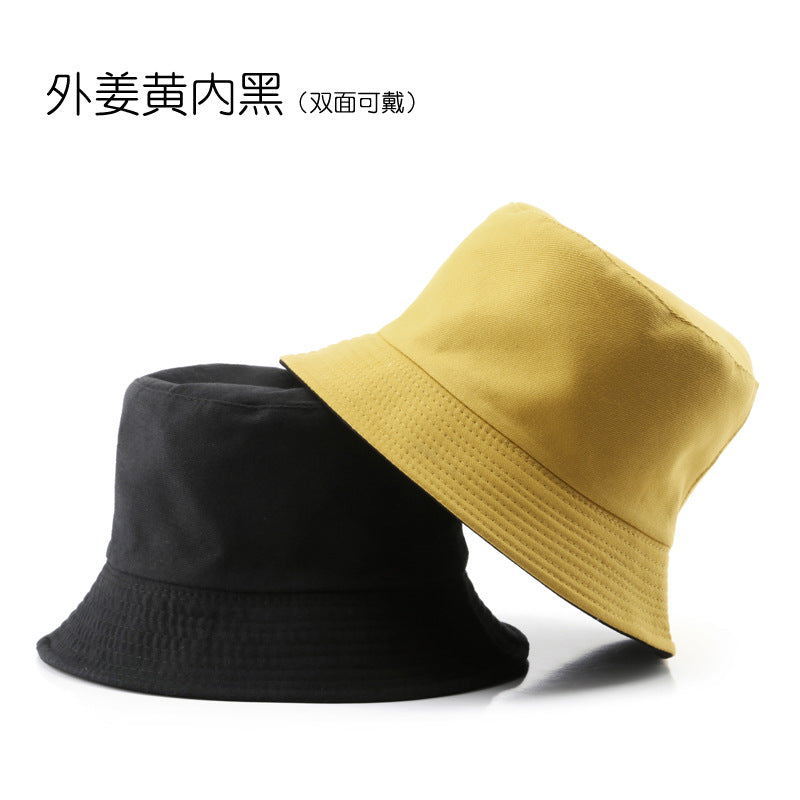 Wholesale Double-sided Solid Color Sunshade Bucket Hat
