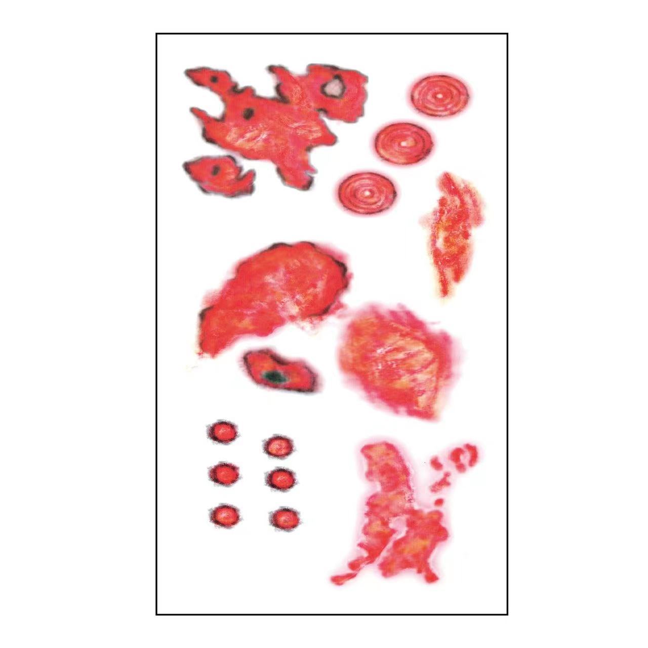 Wholesale 5pcs/pack Halloween Realistic Scar Tattoo Sticks Tooth Marks Scratches Stitch Wound Scars Horror Party Tattoo Sticks