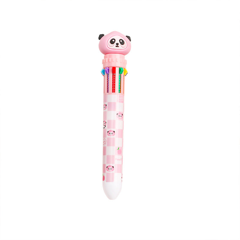 Wholesale Plastic Cute Bear Ten Color Ballpoint Pen