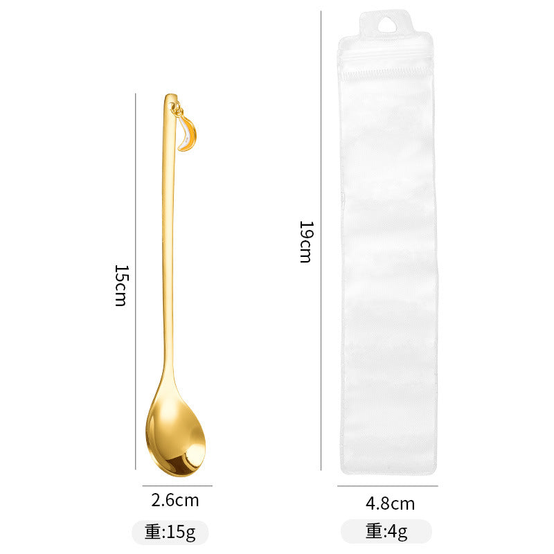 Wholesale spoon creative fruit jewelry pendant spoon coffee spoon