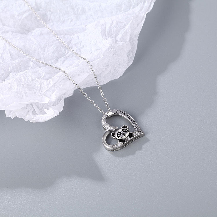Wholesale 925 Silver Panda Necklace