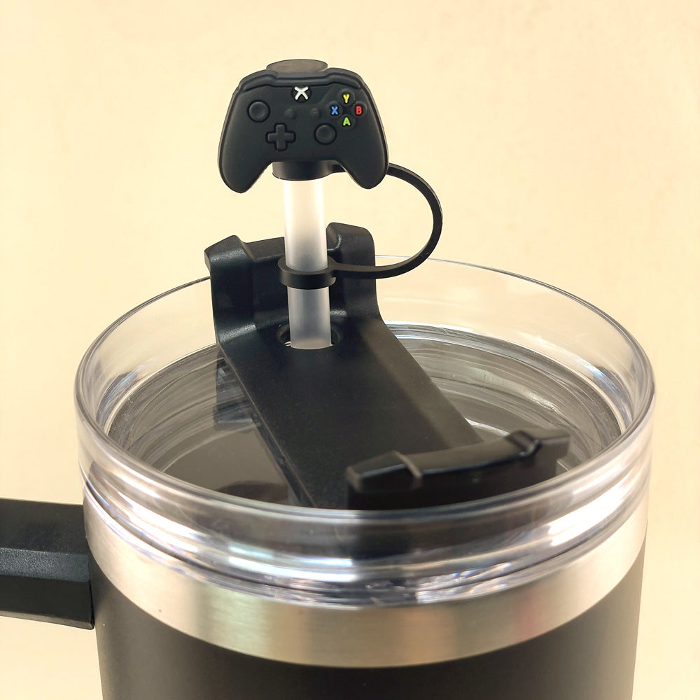 Wholesale 10pcs Game Style Straw Cap Silicone Dust Plug Cute Anime Party Casual Decorations