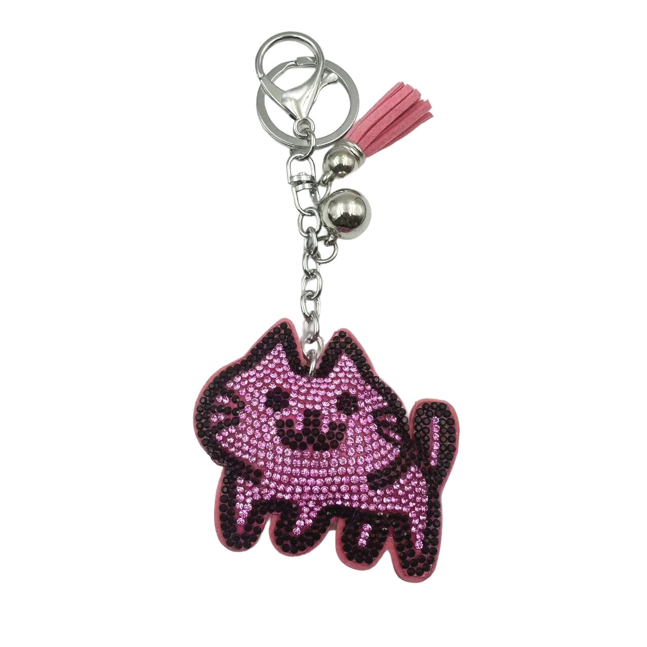 Wholesale Cartoon cat keychain with rhinestones
